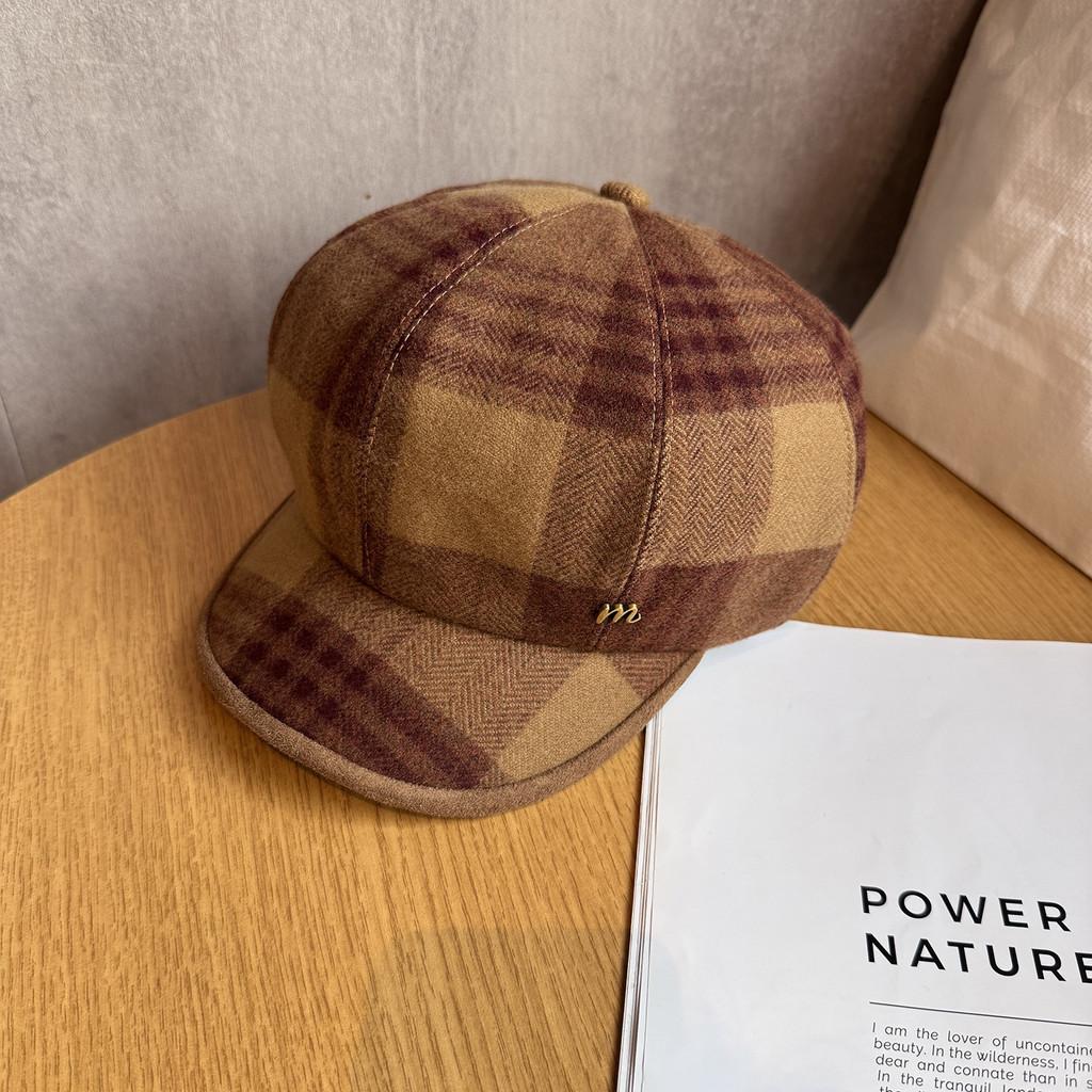 Retro College Style Octagonal Hat Breathable Beret Newsboy Cap For Wear Office