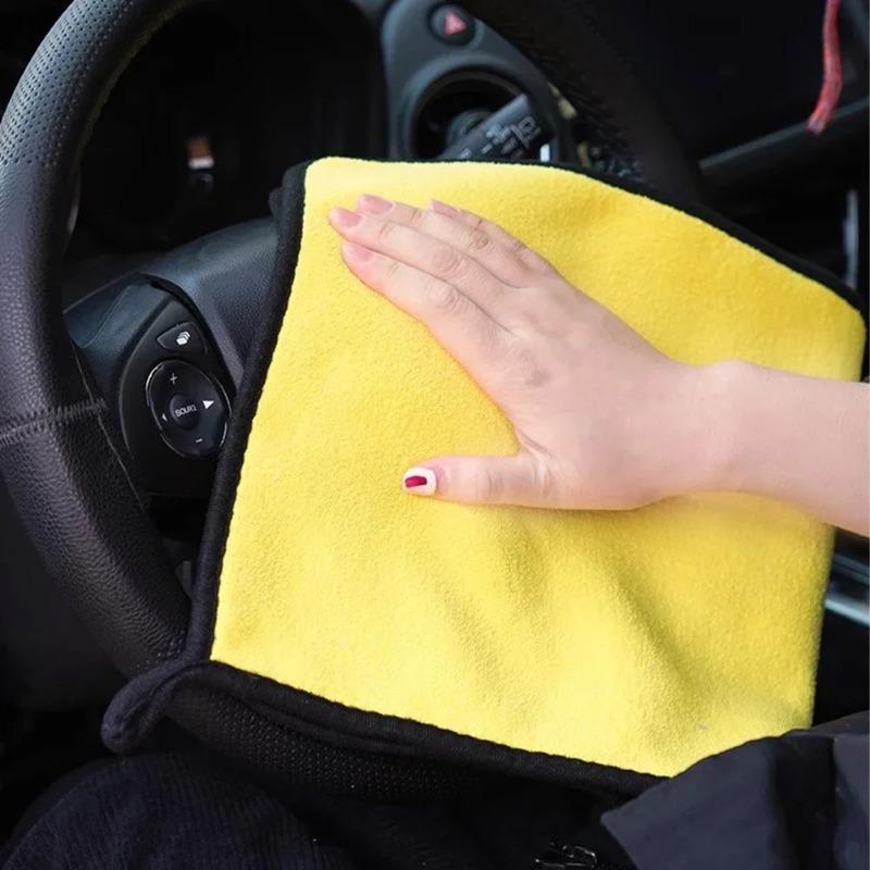 10/5/3/1pcs Thicken Microfiber Car Cleaning Towels Soft Quick Drying Windows Mirrors Wiping Rags Home Double Layer Clean Cloths
