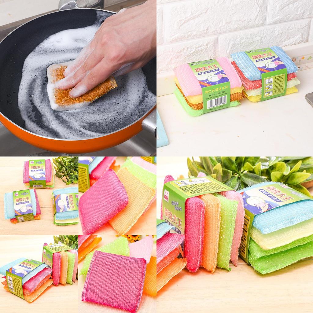 Versatile Dishwashing Brush For Effortless Cleaning With Soft Scouring Pad Design