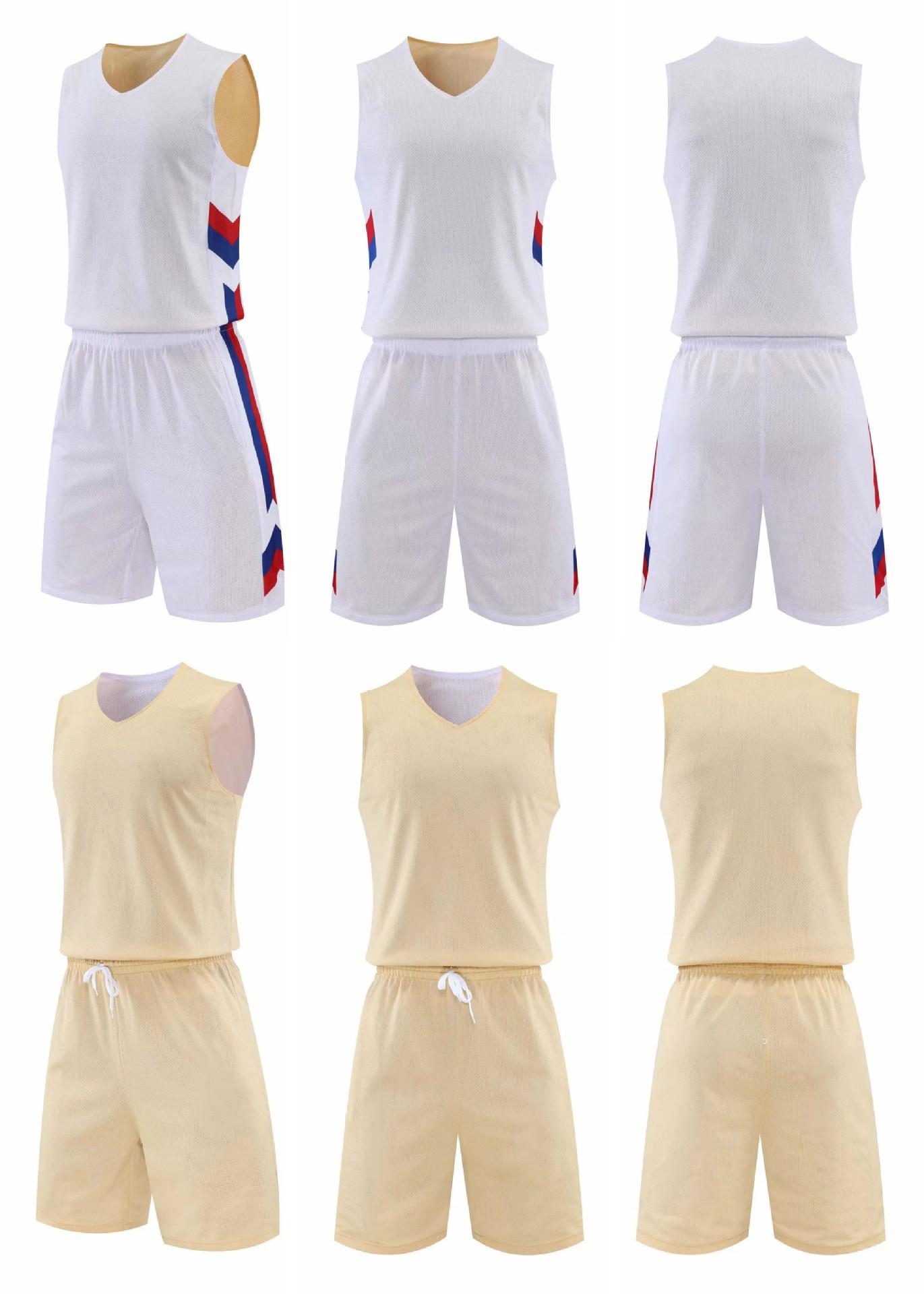 Football training clothes Double-sided children s basketball clothes Printed double-sided basketball clothes set Sports training vest Men s two 4XS