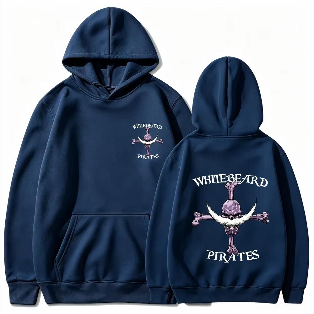 One Piece Whitebeard Pirates Hoodie Men Women Fashion Hip Hop Vintage Oversized Sweatshirt Trendy Streetwear for Daily Looks