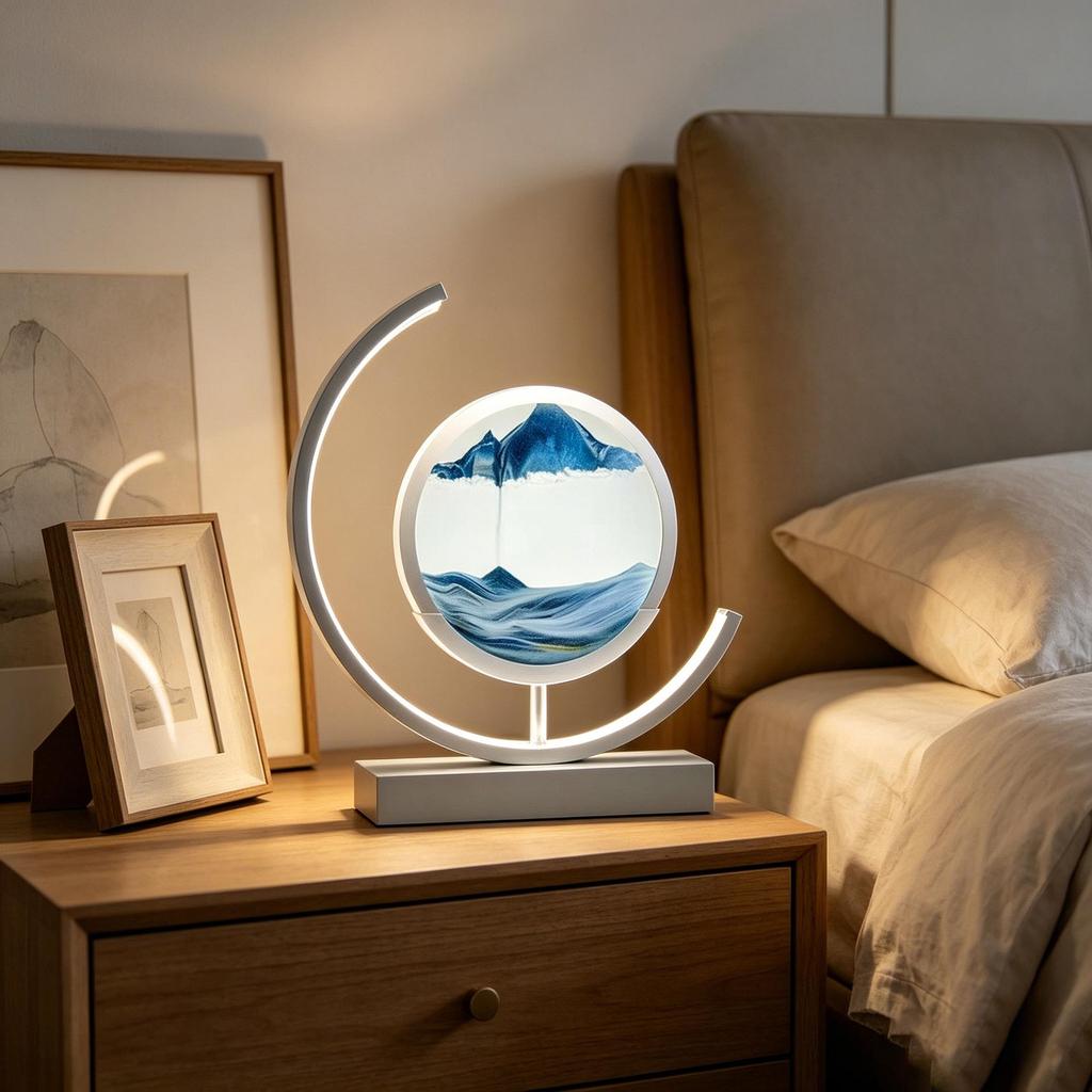 Flowing Sand Painting Atmosphere Lamp: DIY Table Lamp, Night Light, Decorative Gift, Sleep Companion, Sand Art Ornament.
