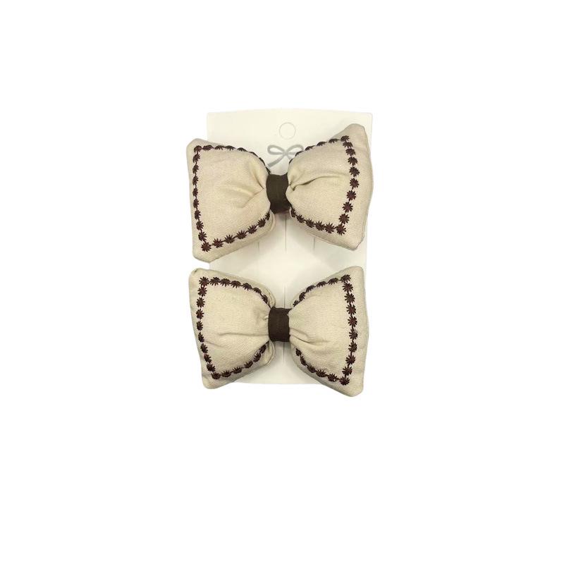 Colorful Cotton Bow Hair Clip - DIY Fabric Hair Ornament Accessory