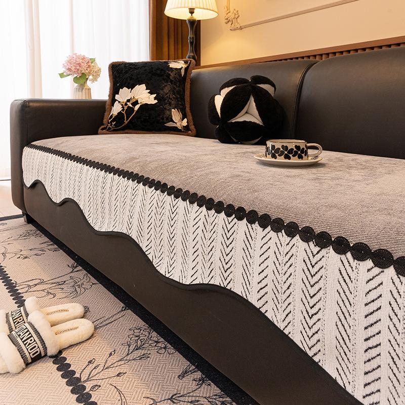 Premium Leather Sofa Special Cushion  New Fixed Non-Slip Cover Cloth Towel Four-Season Universal Seat Cushion