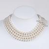 [Produced by Yumi Katsura] Pearl Necklace 8mm RoseYumiRose Popular Women's Simple and Stylish Necklace for Formal Occasions (42cm, White)