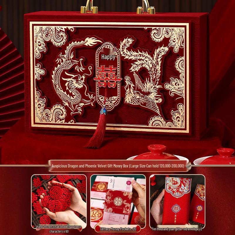Luxury Betrothal Gift Box: Elegant Engagement & Wedding Decoration for Bride Price Cash