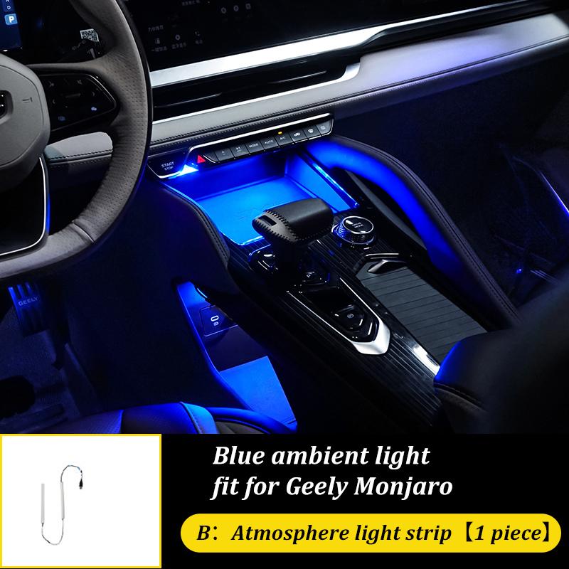 LINNUNU Ambient Light Strip Fit for Geely Monjaro Manjaro 7Colors Atmosphere Central Control Saddle Lamp Interior Decorative B
