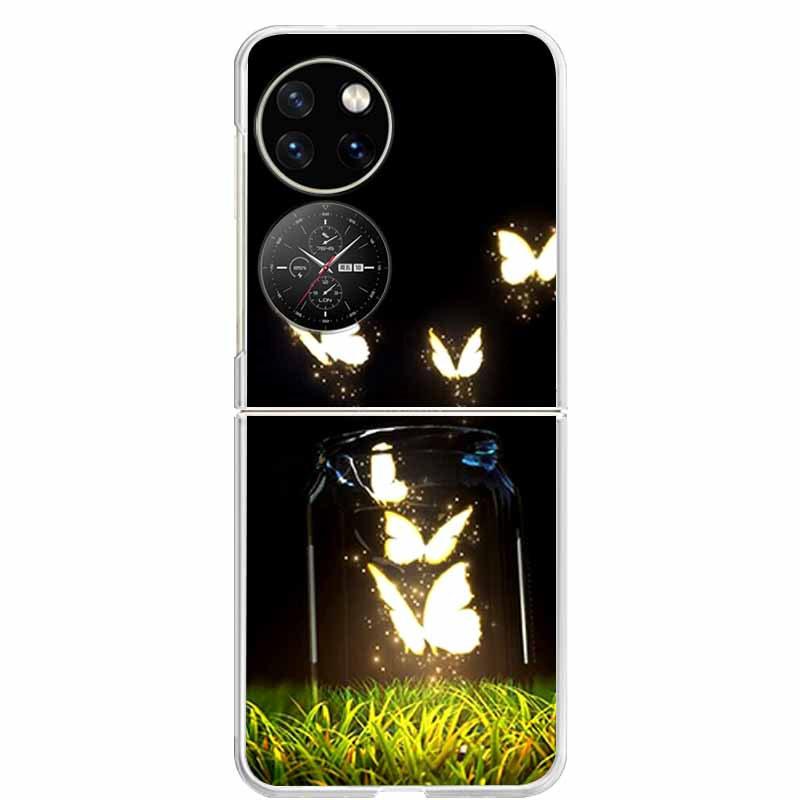 For Huawei P50 Pocket Case Transparent Clear Hard PC Phone Back Cover For Huawei P50 Pocket Cases P 50 Pocket 2022 Shells Capa