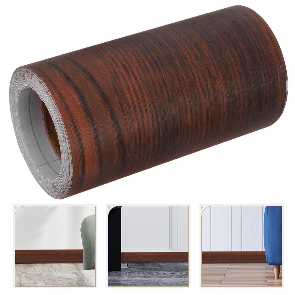 Wood Grain Tape Roll Self-Adhesive Furniture Tape for Home Office Repair Decorative Easy to Cut and Use