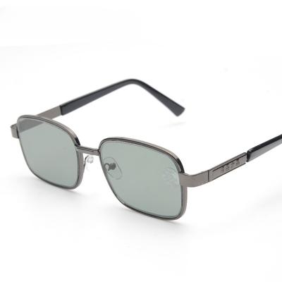 Vollformat-Sonnenbrille mit flachem Kristallrahmen, Metallrahmen, Brille für Erwachsene, Sonnenbrille mit verdickten Glaslinsen