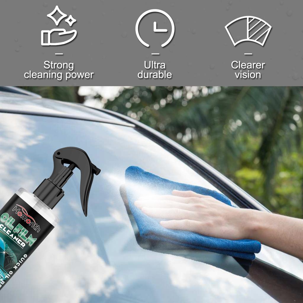 Homonth Car Glass Oil Film Remover Paste Window Grease Water Stain Removal Cleaner Windshield Polisher Stuff Windshield Coating Agent