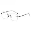 Rimless Glasses for Women with Myopia Can Be Matched with Ultra-light Titanium Frame Anti-blue Light Glasses Frame