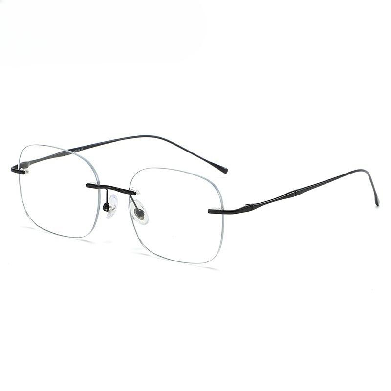 Rimless Glasses for Women with Myopia Can Be Matched with Ultra-light Titanium Frame Anti-blue Light Glasses Frame