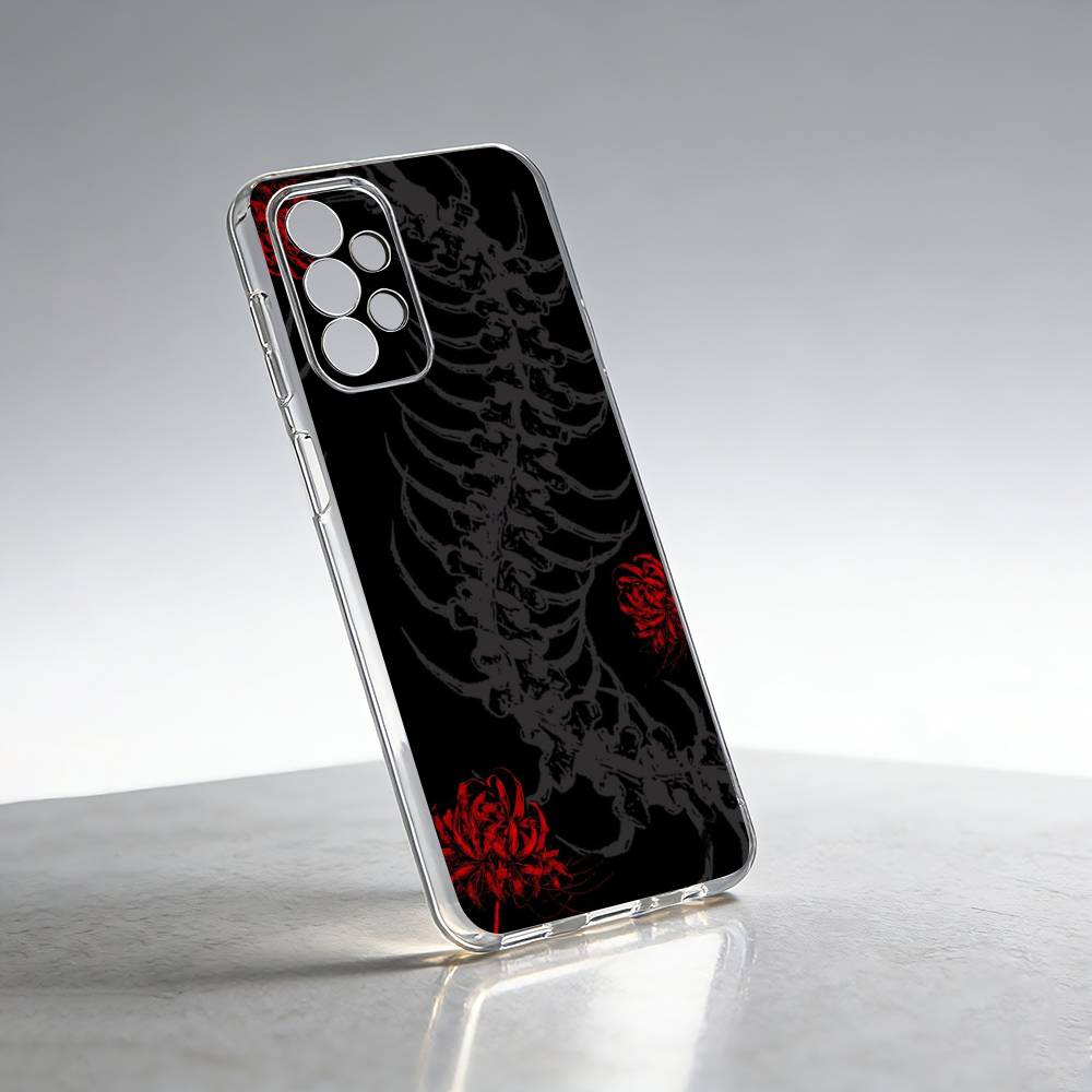Ghoul R-Red Spider Lily Tokyo-o Phone Case For Samsung S25,S24,S21,S22,S23,S30,Ultra,S20,Plus,Fe Transparent Cover