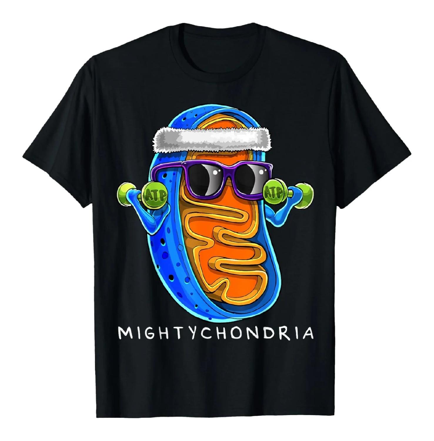 

Mightychondria Workout Funny Biology Science Teacher ATP Gift Graphic Tee S чёрный
