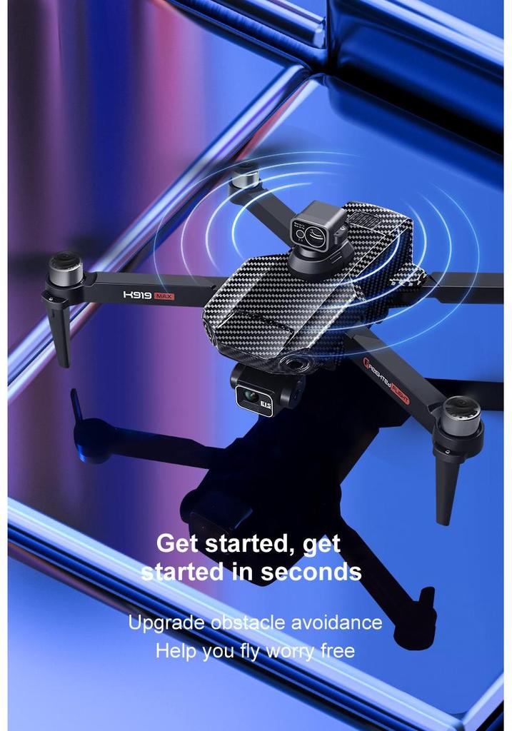 K919MAX 4K Drone with Three-Axis Gimbal, Obstacle Avoidance, and Screen Control for Aerial Photography