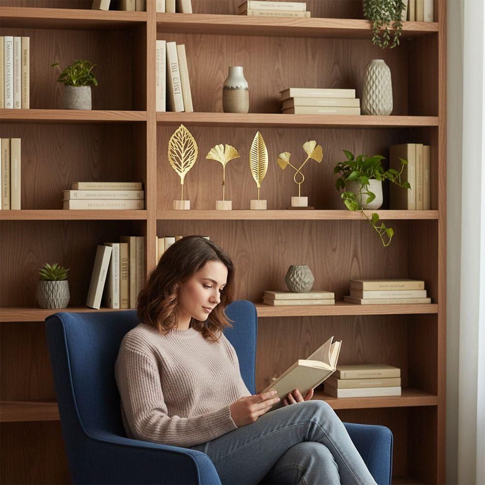 Wood Base Decorative Handicraft Metal Ironwork Desktop Ornament  Home Decoration