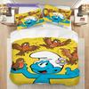 Smurf Village Adventure Threepiece Set 1 Duvet Cover 2 Pillowcase Without Core Christmas Birthday Gift Soft And Comfortable Bedding Set