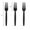 Laojbaba Disposable Plastic Forks, Individually Wrapped, Black, 7-inch, for Commercial Use, Takeout, Extra Hard, Heavy-Duty, Individually Wrapped, 100