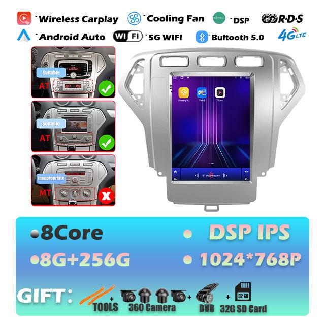 IPS DSP Android 14 For Ford Mondeo 4 2006-2010 Carplay Car Radio Multimedia Video Player Navigaion Head Unit Stereo