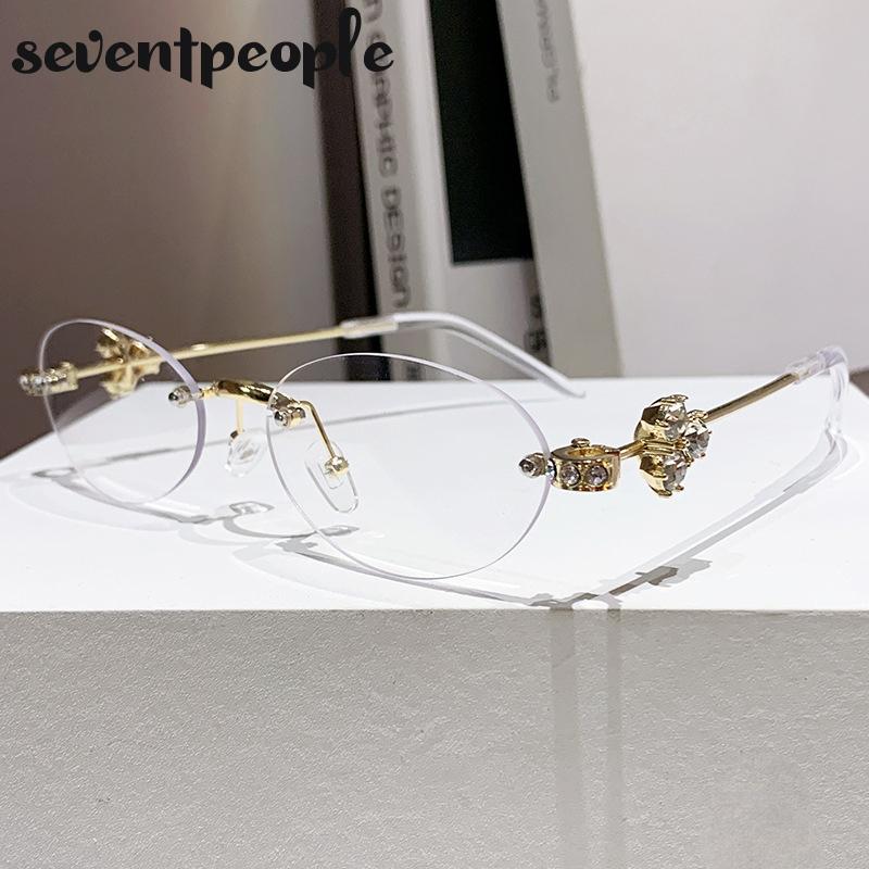 Small Frame Rhinestone Polygon Sunglasses Women  Luxury Brand Fashion Y2K Punk Metal Sun Glasses Retro Prescription Eyewear