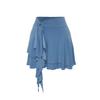 Brown Ruffle Detailed Flounce Mini Knitted Skirt Twoaw24et00214