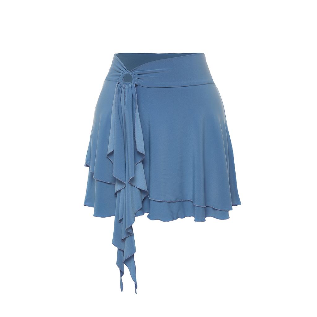 Brown Ruffle Detailed Flounce Mini Knitted Skirt Twoaw24et00214