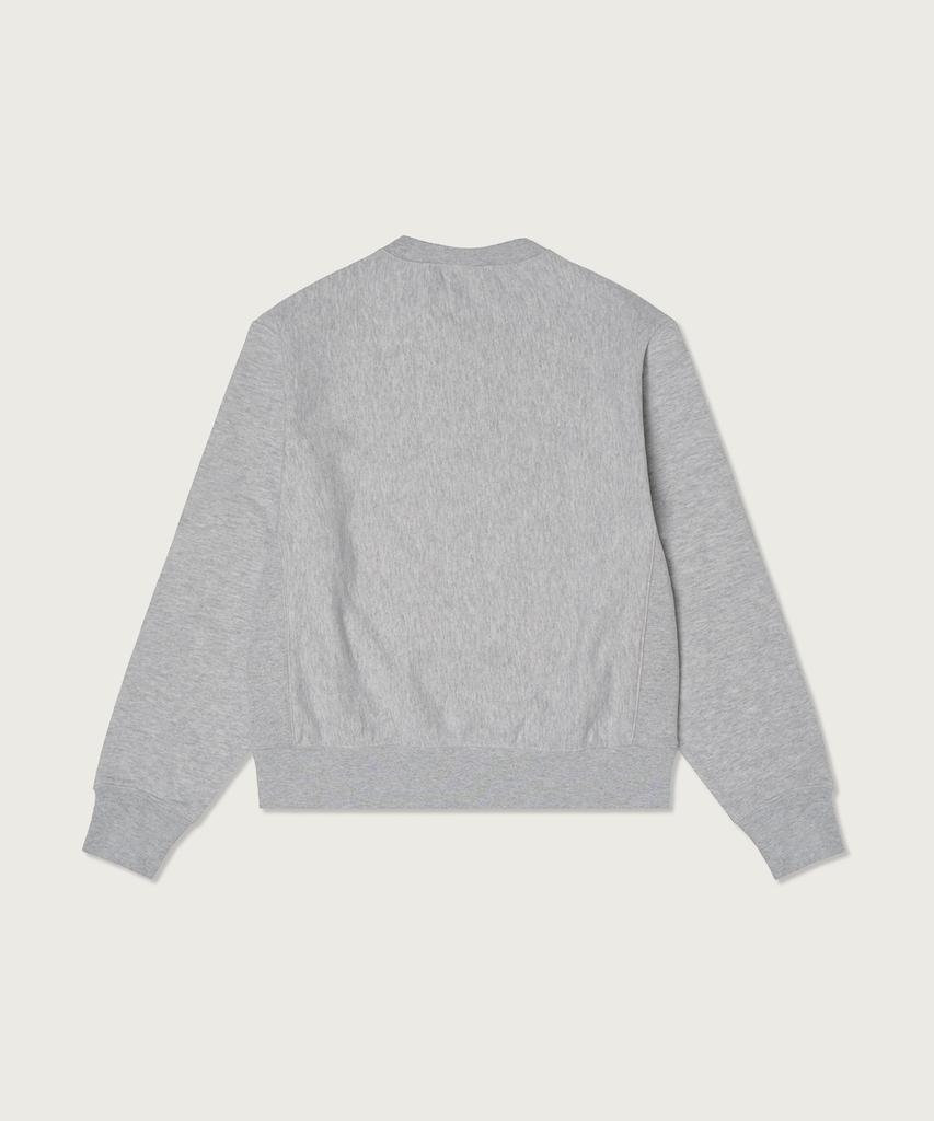Champion Women'S Reverse Weave Big Logo Crop Sweatshirt Light Grey
