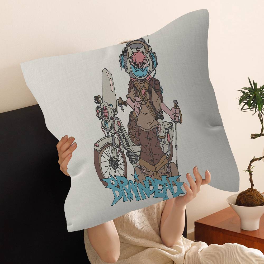 Brains-Dead-Logo Pillow Gift Home Office Decoration Pillow Bedroom Sofa Car Cushion Coverpillow Case