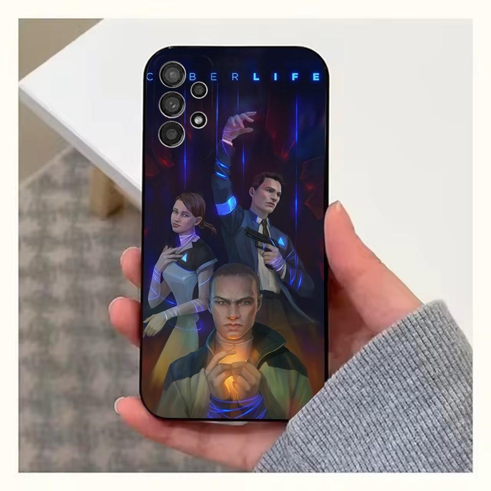Detroit B-Become H-Human Phone Case For Samsung S25,S24,S23,S22,S20,S21,S10,Ultra,Plus,Lite,FE,Soft Silicone Black Cover