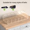 Belt Organizer, Acrylic Belt Storage Holder for The Closet and Drawer, 6 Compartments Belt Container Clear Display Case for Tie and Bow Tie
