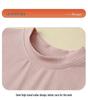 Damen Langarm-Basisshirt aus 250g Maulbeerseide mit gebürstetem Fleece und kleinem Stehkragen für den Herbst