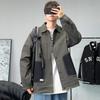 Jackets, Men's Jackets, Spring and Autumn Lapels, Casual Fleece, Trendy, Versatile, Korean Cargo Jackets, Men's Fashion Men's Clothing