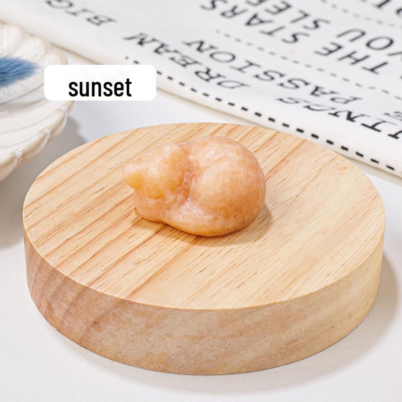 

Фигурки кошек из натурального хрусталя: Украшения из полудрагоценных камней ручной работы для домашнего декора 2x3.5x3.5 cm