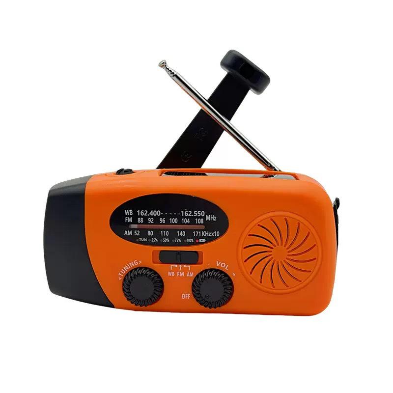 

Enhanced All-Band Hand-Crank Solar Radio with High-Intensity Light & SOS Function for Outdoor Emergencies EU 2000mAh помаранчевий