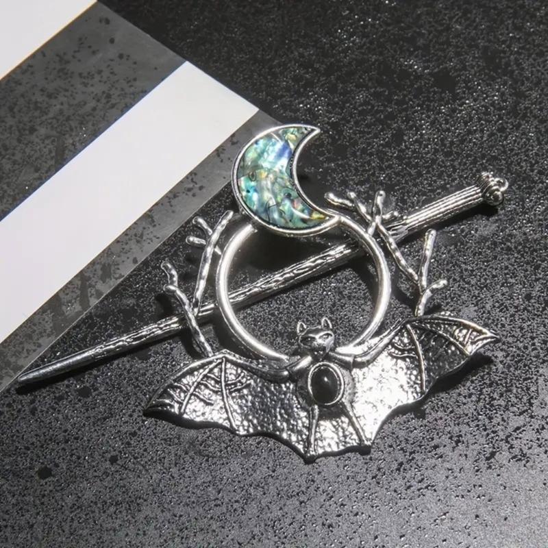 Vintage Butterfly Hair Claw Decoration For Women Inspire By Culture With Silver Plating and Crescent Shape Daily Use