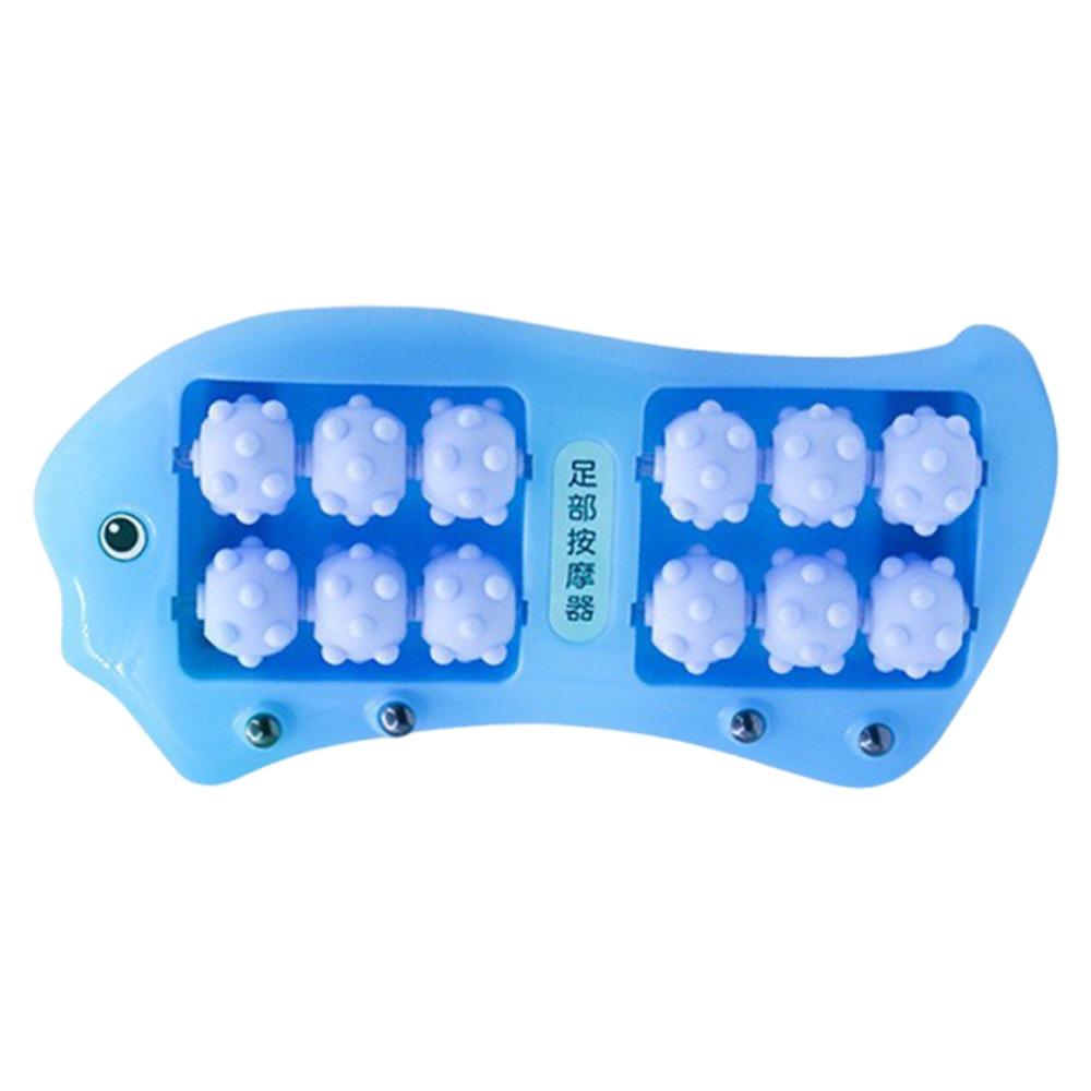 

Массажер для мышц Массажер для ног Форма рыбы Ролик для ног Высококачественный Роликовый массажер для ног Офис Дом Blue - 12 Rollers