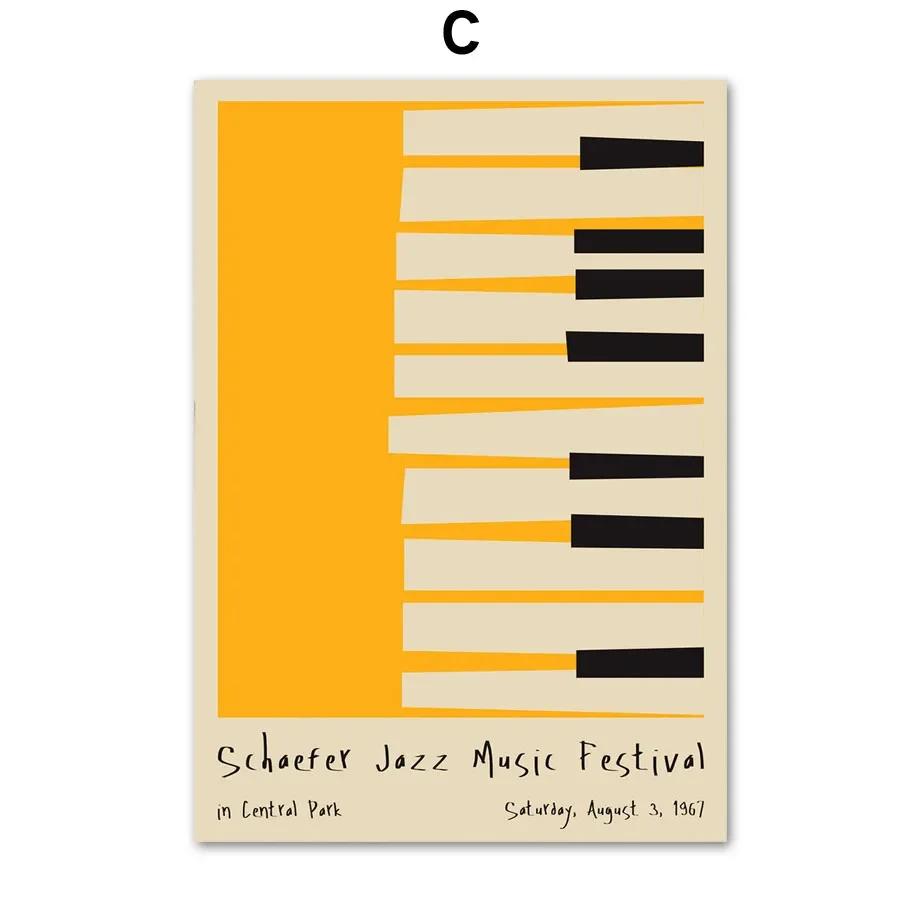 Abstraktes Wein Jazz Festival Rot Schwarze Katze Leinwandgemälde Wandkunst Nordische Poster und Drucke Wandbilder für Wohnzimmerdekor