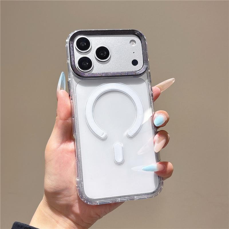 

Transparent Wireless Charging Magnetic For Magsafe Case For Apple iPhone 17 16 15 14 13 Pro Max Shockproof Hard Acrylic PC Cover iPhone17