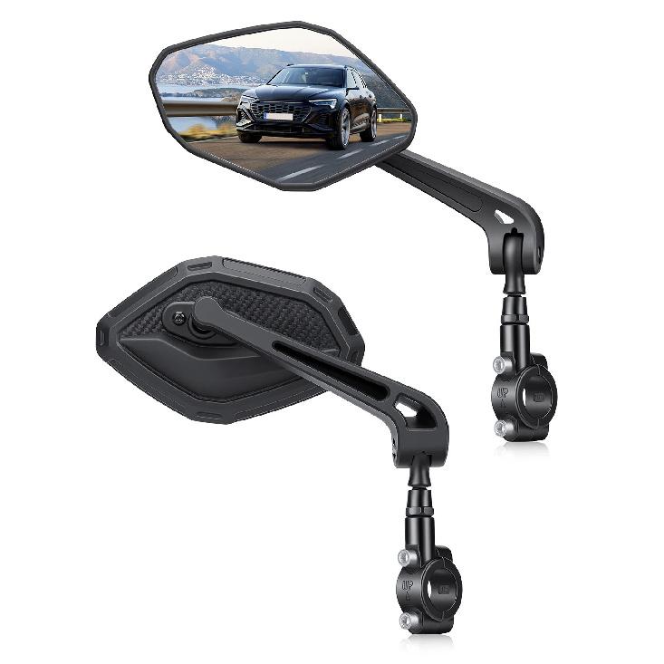 Elecpow Bike Rear View Mirror 360° Free Adjustment Rotatable Handlebar Viewmirror High Definition Large Mirror Bike Accessories