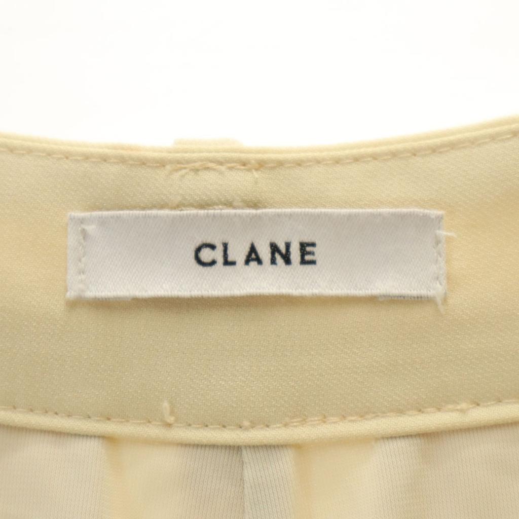 CLANE 2 tack Wide pants Cream yellow Women Used