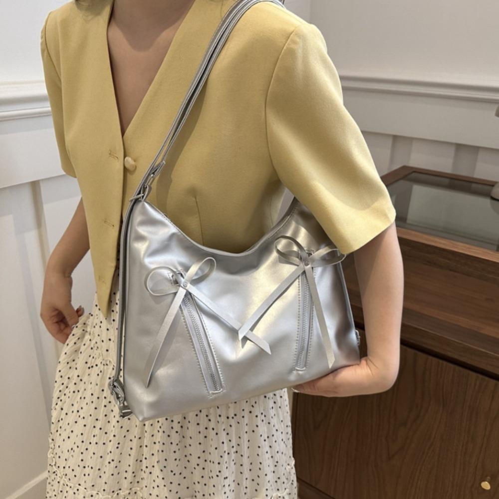 Korean New Style Bowknot Shoulder Bag Large Capacity Bow Crossbody Bag Bow Tote Bag  Outdoor
