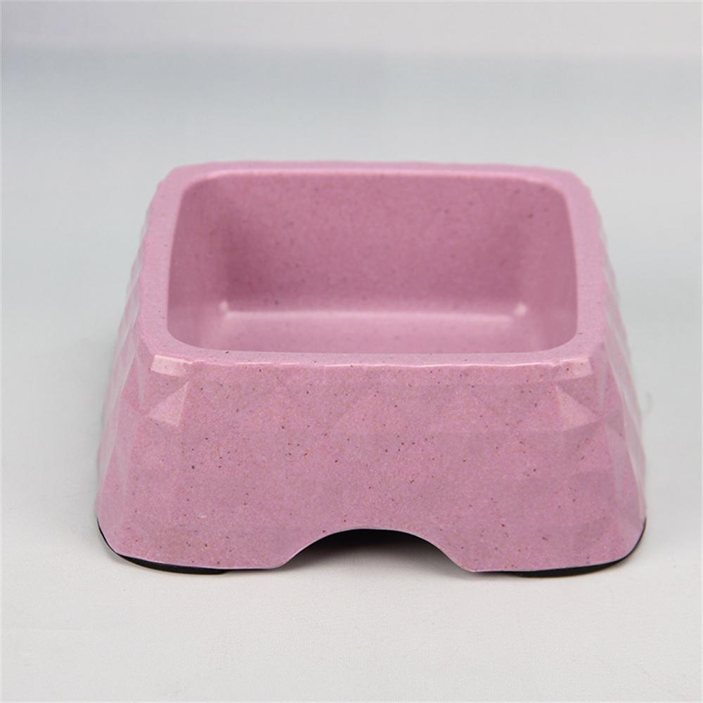 Bamboo Fiber Pet Single Bowl Small Dogs Puppy Feeding Food Drinking Water Bowls Non-Slip Cat Feeder Indoor Kitten Tableware