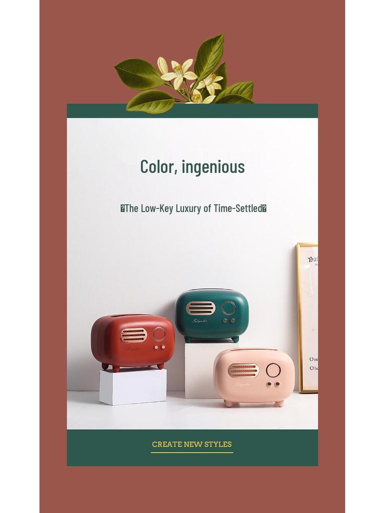 Retro luxusní krabička na kapesníky s úložným prostorem na dálkové ovladače do obývacího pokoje nebo ložnice