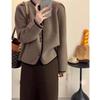 Korean Style Autumn New Sweater Cardigan Women's Loose Slimming Sweater Bow Round Neck Temperament Jacket