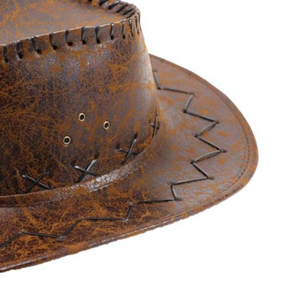 Cracked Western Cowboy Hat Outdoor Travel Leisure Men's Sun Hat Summer Cool Rider Hat