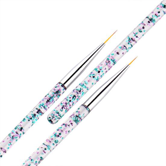 Yousheng 3Pcs Nail Drawing Pens Unique Pattern Ultra-thin Acrylic Nail Art Carving Pens DIY Manicure Gadget for Women