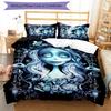 3-teiliges Trauerliebe Das Corpse Bride Muster Bettwäsche-Set Bettbezug-Set beinhaltet Bettbezug & Kissenbezüge, perfekte Ganzjahres-Schlafzimmerdekoration & Geschenk