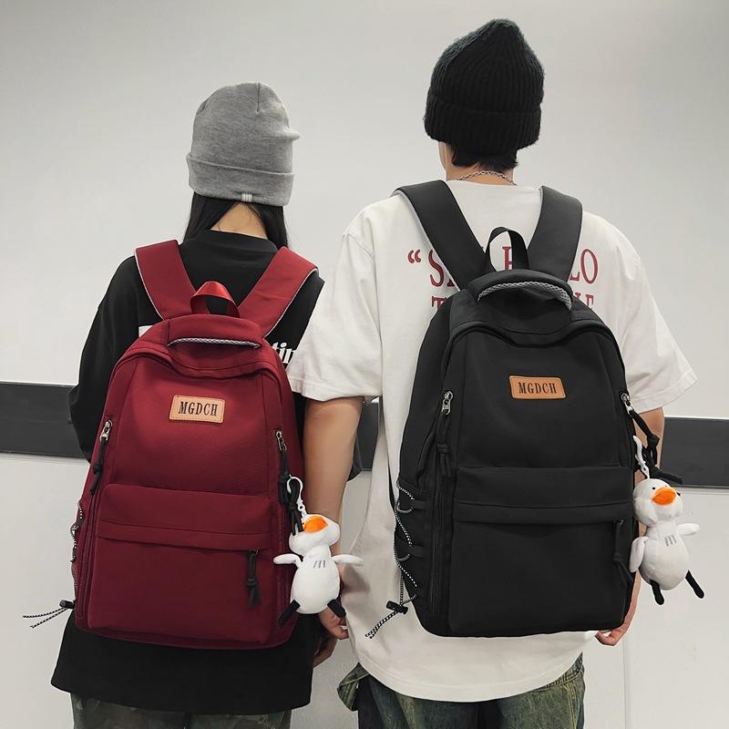 Student Schoolbag Women's Solid Color Backpack Men Large Capacity Middle School Students Third To Sixth Grade Backpack