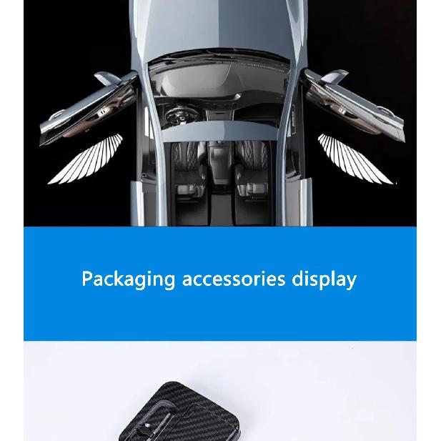 2/4PCS Angel Wings Door Welcome Light Car Atmosphere Lights LED Accessories Wireless Projection Car B7B1 Decorative Lights